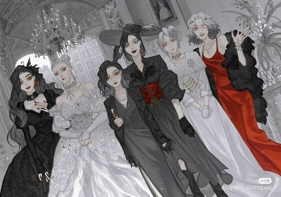 Lyra and Rika Attending a Gala (Art Credit: 张不肖)